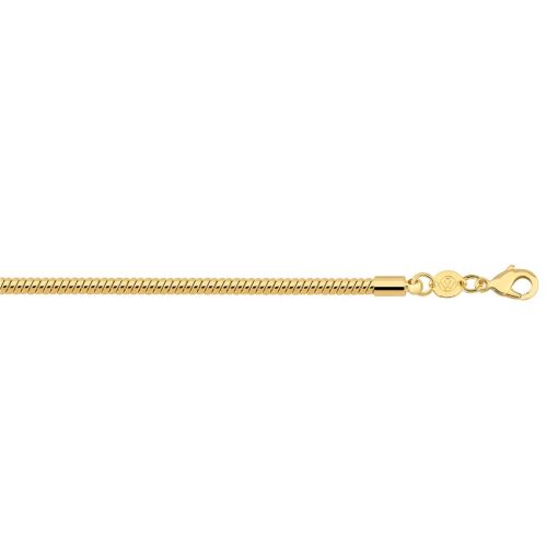 CORRENTE RABO DE RATO 2,70MM FOLHEADO A OURO 18K