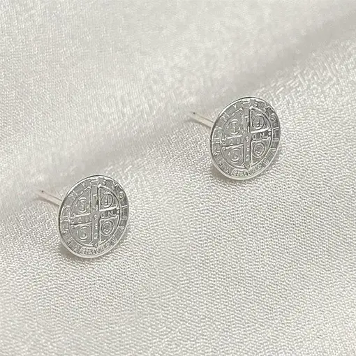 BR PINO MED S. BENTO 8MM ESCRITA FOLHEADO A PRATA