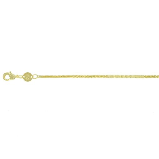 COR TIPO CORDAO 2MM PARTE TRANÇADA FOLHEADO A OURO 18K