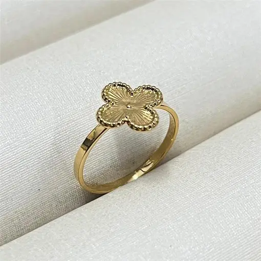 ANEL TREVINHO 1CM  FOLHEADO A OURO 18K