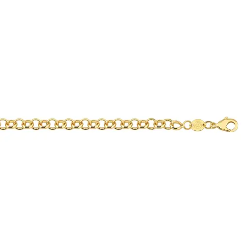 CORRENTE ELO PORTUGUES 4,5MM FOLHEADO A OURO 18K