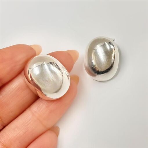 BR OVAL ABAULADO 2CM  FOLHEADO A PRATA