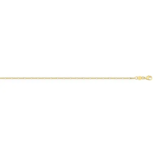 CORRENTE FIGARO 3X1 1,8 MM FOLHEADO A OURO 18K