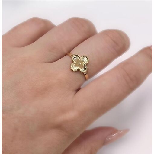 ANEL TREVINHO 1CM  FOLHEADO A OURO 18K