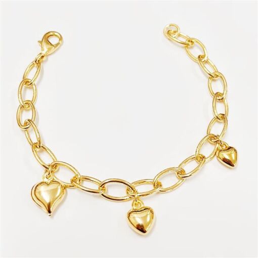 PUL ELOS CORAÇÕES  FOLHEADO A OURO 18K