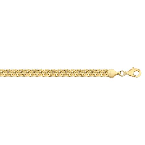 CORRENTE BISMARK 5MM FOLHEADO A OURO 18K