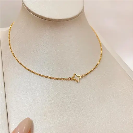GARG TREVINHO VAZ. LISO  FOLHEADO A OURO 18K