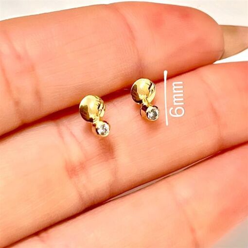 BR PQ RED. C/ PONTO DE LUZ FOLHEADO A OURO 18K