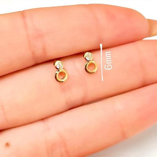 BR PEQ ELO  FOLHEADO A OURO 18K