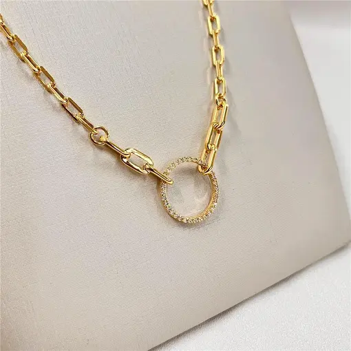 GARG COM CRAVEJADO FOLHEADO A OURO 18K