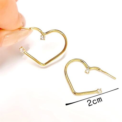 BR CORAÇÃO C/ 2 PONTO DE LUZ 2CM FOLHEADO A OURO 18K
