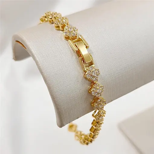 COLAR RIVIERA TREVO  FOLHEADO A OURO 18K