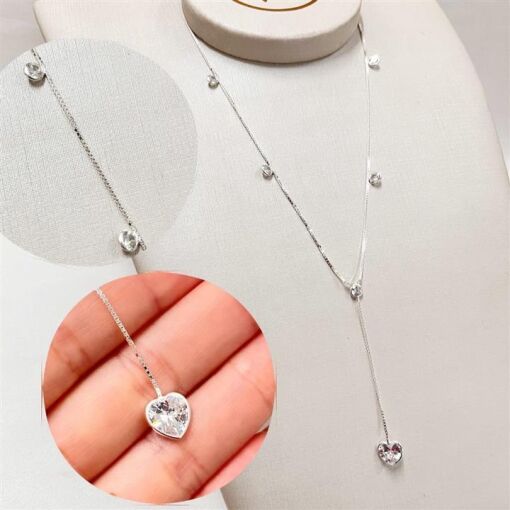 CHOCKER EM PRATA C/ CORAÇÃO PRATA 925