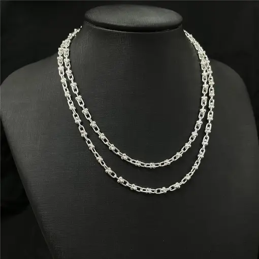 COLAR TIPO TIFFANY ELO 5,4MM FOLHEADO A PRATA