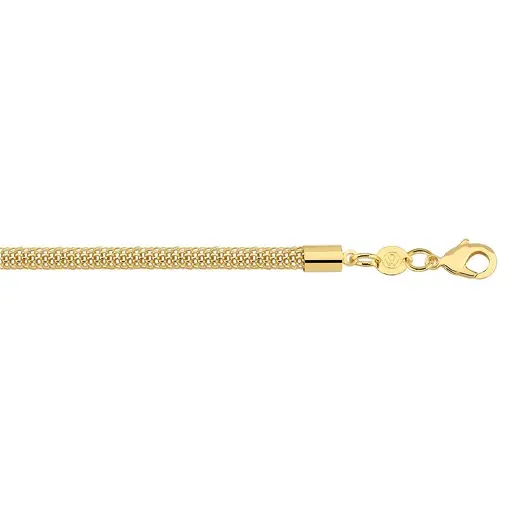 CORRENTE CORDAO 4,3MM FOLHEADO A OURO 18K