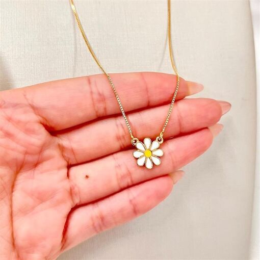 GARG MARGARIDA RES.1,2CM FOLHEADO A OURO 18K