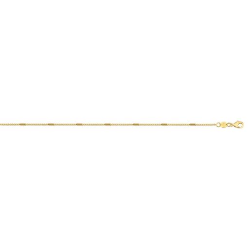 CORRENTE GRUMET C/ TUBINHOS FOLHEADO A OURO 18K