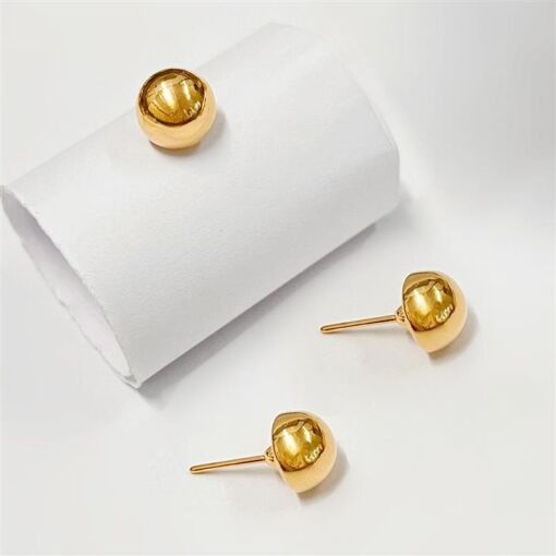 BR MEIA ESFERA 8MM FOLHEADO A OURO 18K