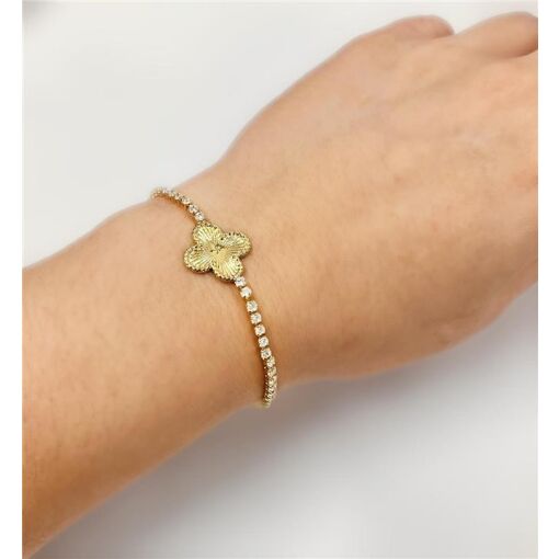 PUL RIVIERA C/ TREVO  FOLHEADO A OURO 18K