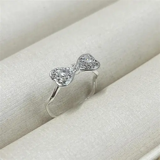 ANEL ARO OND. LAÇO CRAVEJADO  FOLHEADO A PRATA