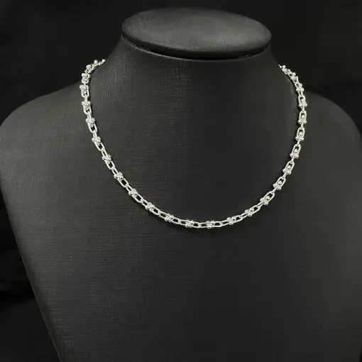 COLAR TIPO TIFFANY ELO 5,4MM FOLHEADO A PRATA