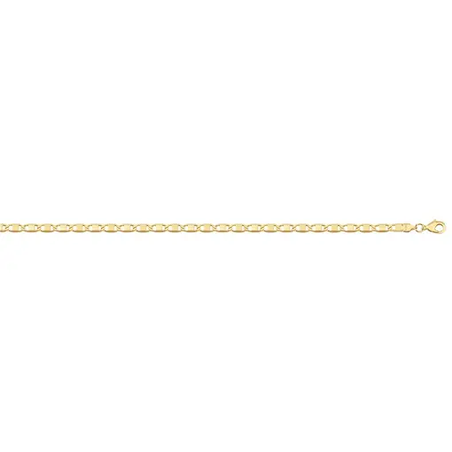 CORRENTE PIASTRINI 3,6MM FOLHEADO A OURO 18K