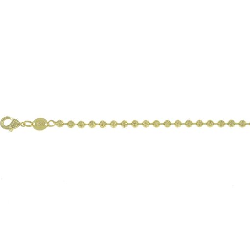 COR BOLINHA 3MM TRAQUELADA FOLHEADO A OURO 18K