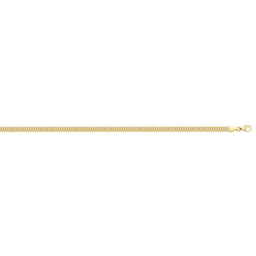 CORRENTE ACHATADA 4,33MM FOLHEADO A OURO 18K