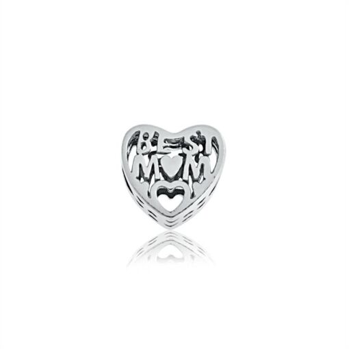 BERLOQUE MOMENTS CORAÇÃO ESCRITO `BEST MOM` 2G PRATA 925