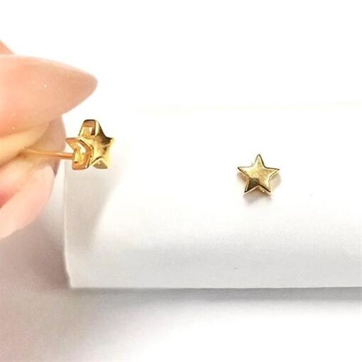 BR ESTRELA PEQUENA  FOLHEADO A OURO 18K
