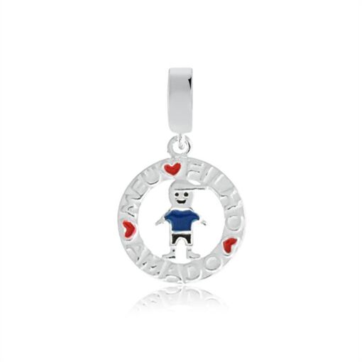 BERLOQUE MOMENTS MANDALA `MEU FILHO AMADO`C/RESINA 2,1G PRATA 92