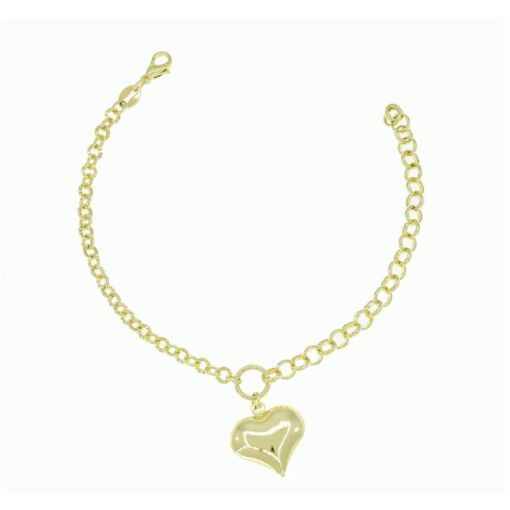 PUL 2 MALHAS C/ PING CORAÇÃO FOLHEADO A PRATA