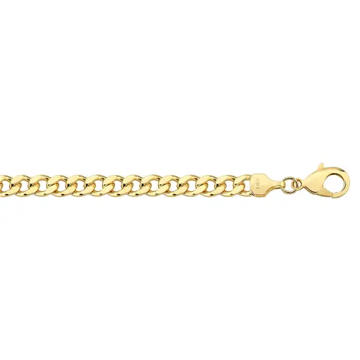 CORRENTE CUBANA  1 X1 6,00MM FOLHEADO A OURO 18K