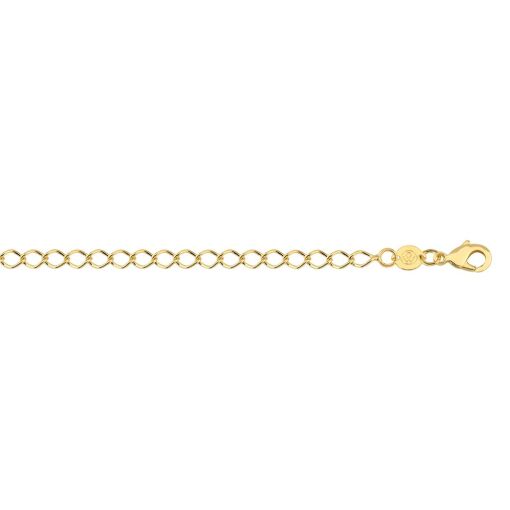 CORRENTE 1X1 3,5MM FOLHEADO A OURO 18K