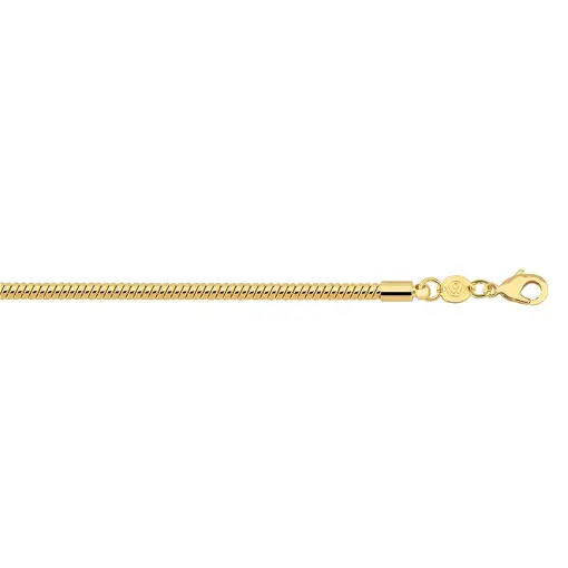 CORRENTE RABO DE RATO 2,70MM FOLHEADO A OURO 18K