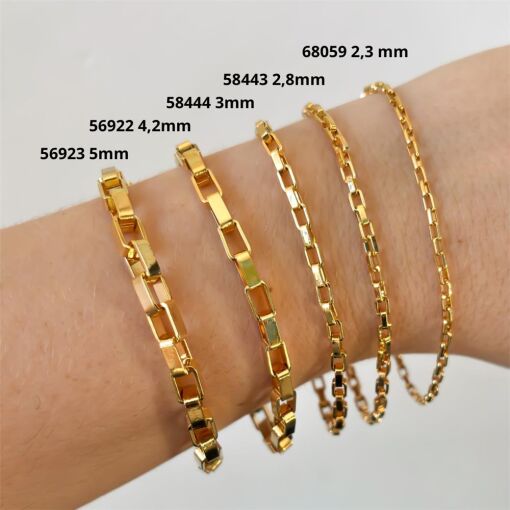 COR CARTIER 2,25MM ELO ARREDONDADO FOLHEADO A OURO 18K