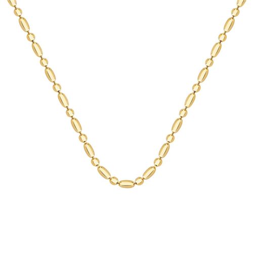 COR C/ 1 OVAL 1 BOLINHA 2,3MM FOLHEADO A OURO 18K