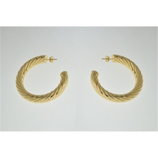 BR ARG FIO TRABALHADO 4,0CM TUBO 8,5MM FOLHEADO A OURO 18K