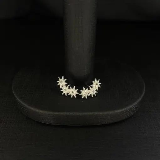 BRINCO 3 ESTRELAS C/ ZIRCONIA NO MEIO PRATA 925