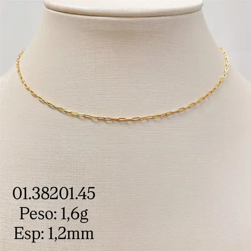 CORRENTE CARTIER 1,2MM FOLHEADO A OURO 18K