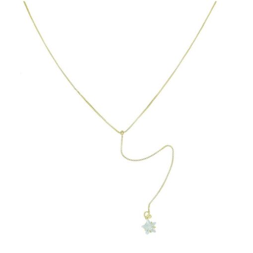 GARG TIPO GRAVATINHA C/ ESTRELA  FOLHEADO A OURO 18K
