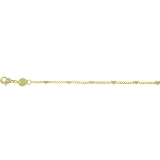 COR 1X1 1,5MM C/ CORAÇÃO ACHATADO FOLHEADO A OURO 18K