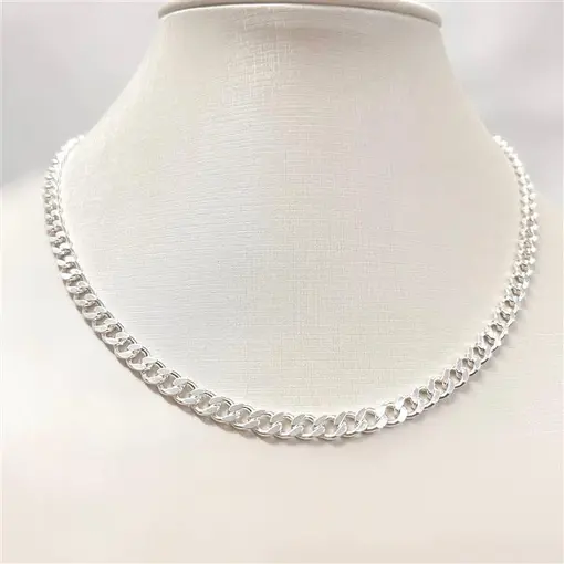 CORRENTE CUBANA  1 X1 6,00MM FOLHEADO A PRATA