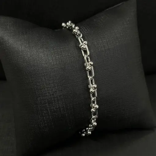 PUL TIPO TIFFANY ELO 5,4MM FOLHEADO A PRATA
