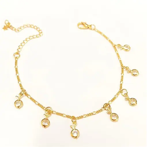 PUL PONTO DE LUZ PÊRA FOLHEADO A OURO 18K