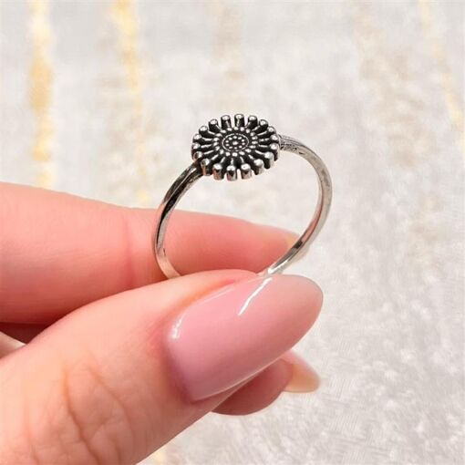 ANEL REDONDO TRABALHADO PRATA 925