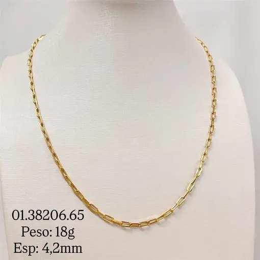 CORRENTE CARTIER 4,2 MM FOLHEADO A OURO 18K