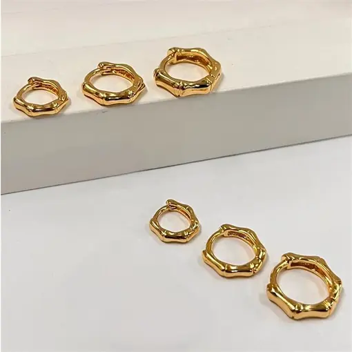 TRIO LISO FOLHEADO A OURO 18K