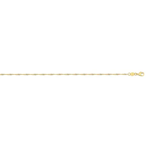 CORRENTE SINGAPURA 1,40 FOLHEADO A OURO 18K