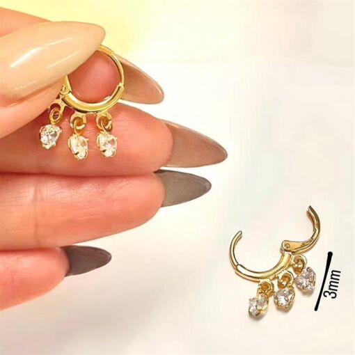 BR CLICK MINI CORAÇÕES FOLHEADO A OURO 18K